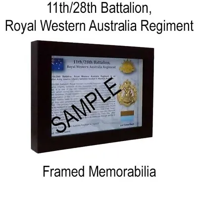 11th/28th Battalion Royal Western Australia Regiment - Framed Memorabilia • £46.68
