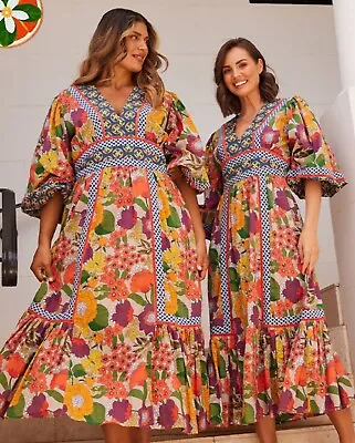 Adrift Aurora Maxi Dress - Orangerie - Size 16 Nwt  Rrp $199 • $120