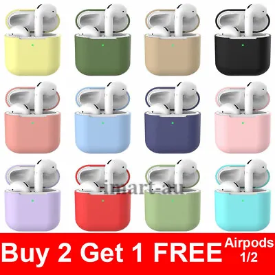 $5.50 • Buy Apple Airpods 1 2 Shockproof Silicone Clear Case Cover Wireless Charging Gen 2 1