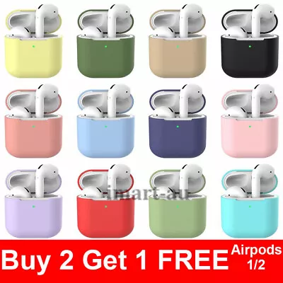 Apple Airpods 1 2 Shockproof Silicone Clear Case Cover Wireless Charging Gen 2 1 • $2.99