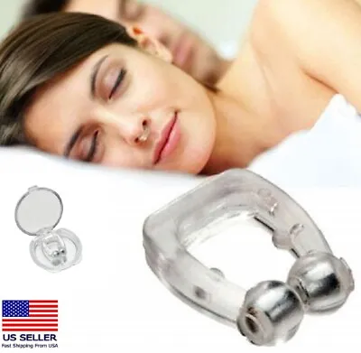 4-Pack Magnetic Anti-Snore Nose Clips - Silicone Snoring Aid For Restful Sleep • $7.40