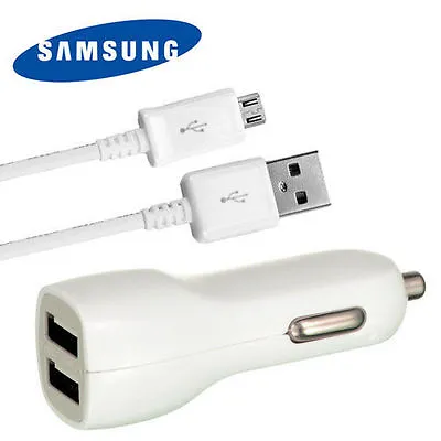 2.1Amp Dual Port Car Charger + OEM Micro USB Cable Samsung Galaxy S7 S7 Edge New • $10.01