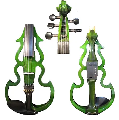 SONG Streamline Green 5 Strings 17  Electric Violasolid Wood Free Case Bow  • $279