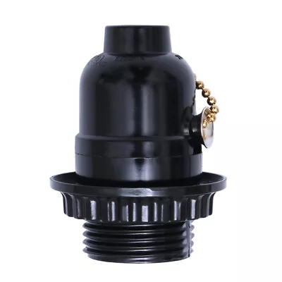 E27 Vintage Screw Bulb Pendant Lamp Holder (Black) • $7.89