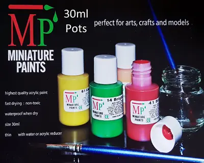 30ml  Acrylic Model Airfix / Rail / Game Paints 80 Various Colours 2 Select From • £4.25
