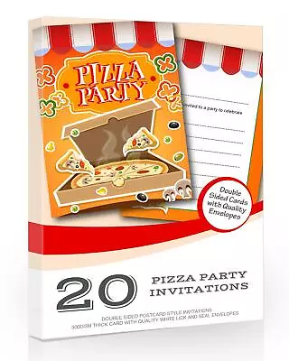 20 X Pizza Party Invitations  - With Envelopes • £6.99