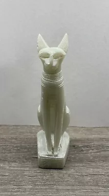 Vintage Carved Etched Ancient Egyptian Cat Soapstone Figurine Ornament • £5