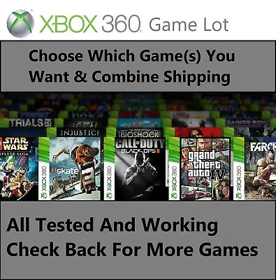 $3.99 • Buy XBOX 360 Sale-Choose Which Game(s) You Want-Combine Shipping-Read Description