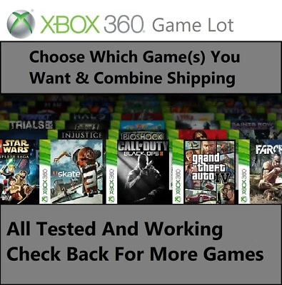 $3.99 • Buy XBOX 360 Sale-Choose Which Game(s) You Want-Combine Shipping-Read Description