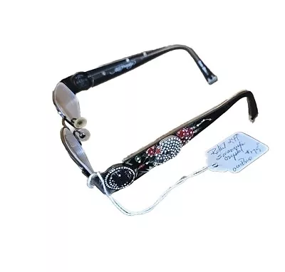 Ed Hardy Eyeglasses With Swarovski Crystals #EH711140 Black Gun • $20