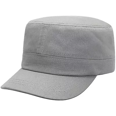 Plain Distressed Military Patrol Cadet Castro Baseball Cap Hat • $8.99