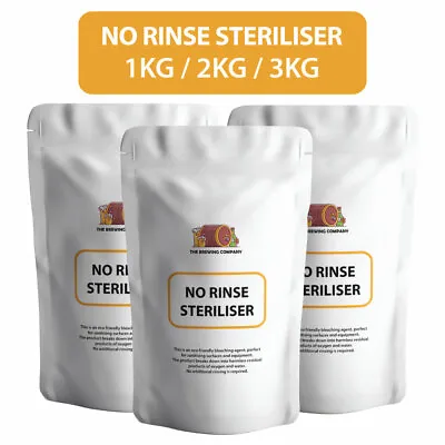 No Rinse Steriliser For Home Brewing - No Rinse Sanitiser Homebrew - 1KG 2KG 3KG • £24.99