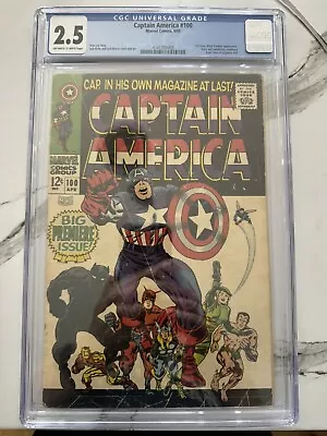 Captain America #100 CGC 2.5 1968 Key 🔑 1st Solo Comic • $300
