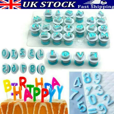 Alphabet Icing Mould Set Cake Decorating Mold Number Cutter Letter Fondant UK • £7.67