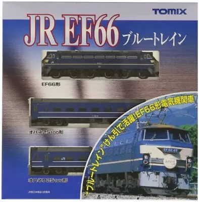 TOMIX N Gauge EF66 Blue Train Set Three-car 92332 Model Railroad Passenger Car • $237.94