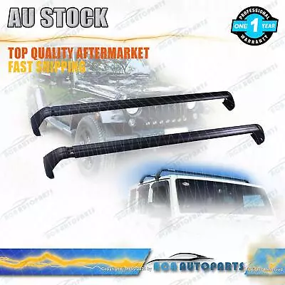 Fit Jeep Wrangler JK 07-18 4DR Pair Black Cross Bar Roof Rack Side Rail Luggage • $189.99