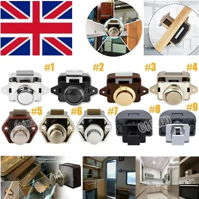 5-20x Push Button Catch Lock Cupboard Door Cabinet RV Caravan Camper Latch Knob • £99.99