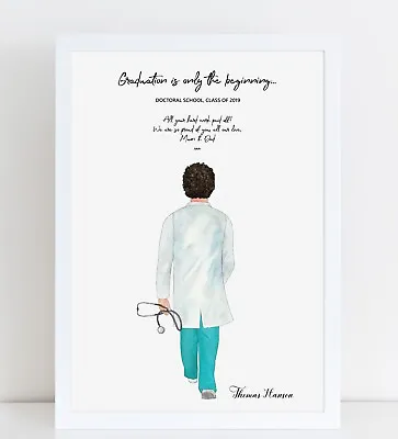 £32 • Buy Best Doctor / Nurse / Paramedic Gift, Newly Qualified,  Personalised Print.