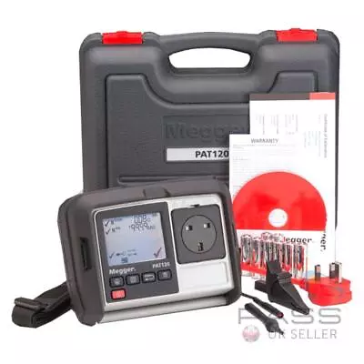 £555 • Buy Megger PAT120 Handheld Portable PAT Tester With Probe, Clip And Case