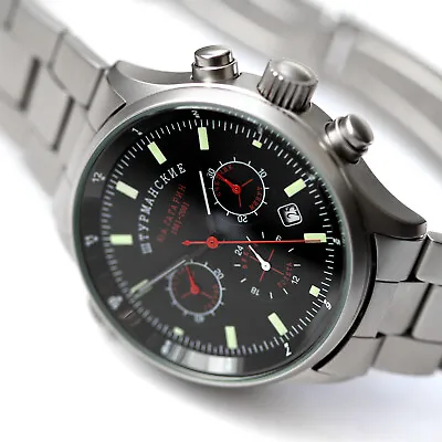 Sturmanskie Gagarin Chronograph Mechanical Poljot 31681/1743458 XL Version RAR • $991.47