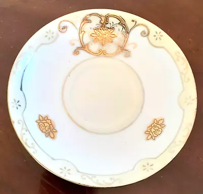 MORIYAMA Mori-machi SAUCERS 3 PIECES GOLD ENCRUSTED COLLECTIBLE ANTIQUE 1920s • $10.99