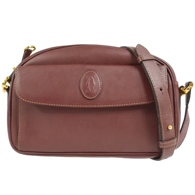 $178 • Buy Cartier Must De Cartier Shoulder Bag Bordeaux 58360