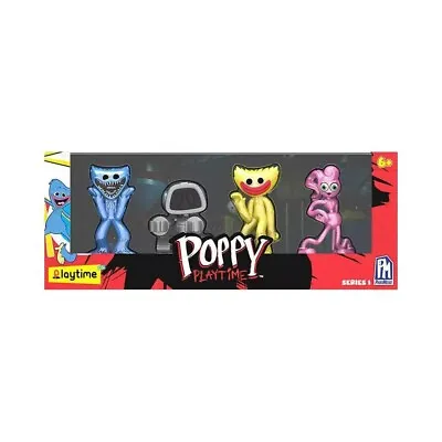 Poppy Playtime Official Collectable Figure 4-Pack Brand New Huggy Wuggy Bizak • £14.32