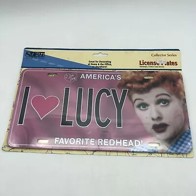 I Love Lucy Americas Favorite Redhead License Plate 6  X 12   Metal Tin • $17.95