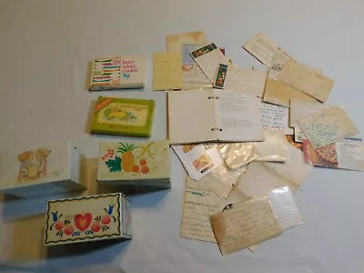 Vtg Recipe Box Lot Hand Written Recipes Type Huge Lot Ohio Art Chein Betsy Clark • $50