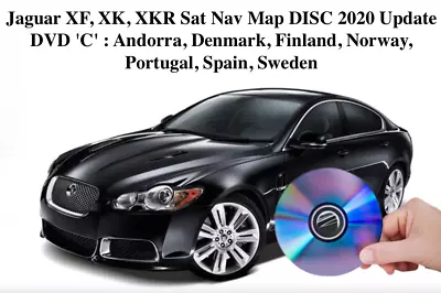 Jaguar XF XK XKR Sat Nav Map DISC Update - DVD 'C'  Portugal Spain & EU 2020 • £19.99