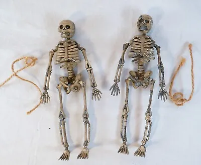 Lot Of 2 Halloween Distressed Skeleton Figurine Decoration 6  Mini Small Craft • $12