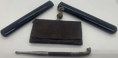 Japanese Vintage Kiseru Pipe And Pouch • $195