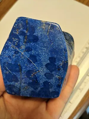 Big Fully Polished Lapis Lazuli Freeform Crystal Slab 346g • $40