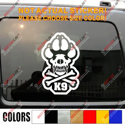 K9 K-9 Police Dog Decal Sticker Car Vinyl Pick Size Color Die Cut No Bkgrd • $6