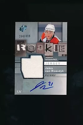 2009-10 SPX Rookie #179 James Van Riemsdyk Auto Jersey Patch 264/499 • $9.95