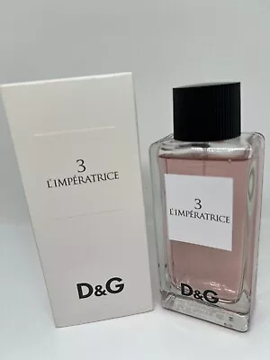 D & G 3 L'IMPERATRICE By DOLCE & GABBANA 3.3 Oz / 100 ML EDT Spray No Cellophane • $45.99