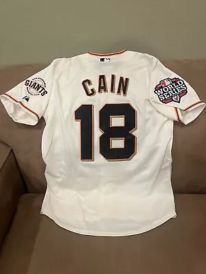 Matt Cain 2012 San Francisco Giants Cream World Series Men's Jersey Size 48 • $75