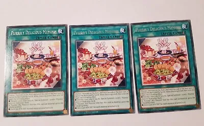 Yugioh! Purrely Delicious Memory (x3) Playset - AMDE-EN023 - Rare 1st Edition • $1