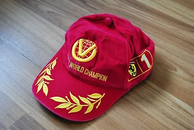F1 World Champion Vintage Michael Schumacher Ferarri Red Cap Original Big Logo • $19.99