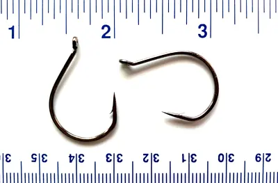 100 Gerry's Tackle Black Wacky Worm Wide Gap Octopus Fish Hooks Size 2/0 • $15.99