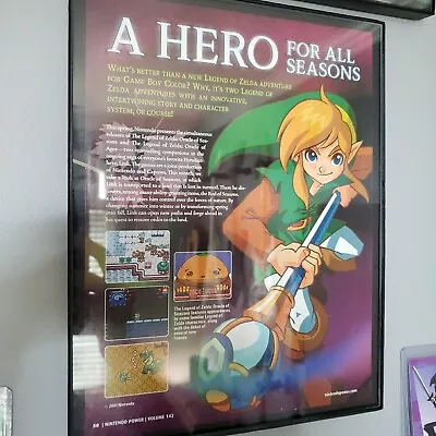 FRAMED 2001 Legend Of Zelda Oracle Of Seasons Ages SNES Video Game Wall Art V2 • £27.96