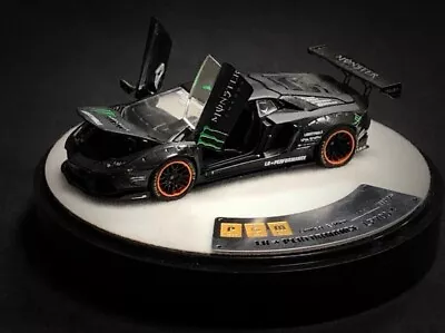 1/64 PGM Lamborghini Aventador LBWK LP700 Monster Energy Drink Livery • $279.99