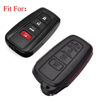 Fit Toyota Camry Corolla RAV4 Button Smart Remote Key Fob Bag Leather Cover Case • $10.99