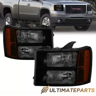 Pair Front Headlights W/Signal Light FOR 2007-2013 GMC Sierra 1500 2500HD 3500HD • $65.88