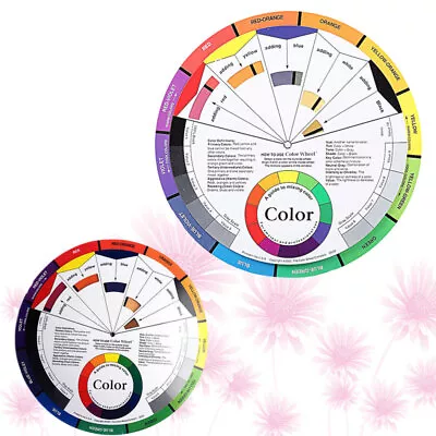2 Pcs Color Guide Chart Complementary Paint Mixing Guide • £10.79