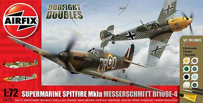 Airfix Dogfight Spitfire MkIa Vs Messerschmitt Bf109E-4 1:72 Model Planes A50135 • $27.99