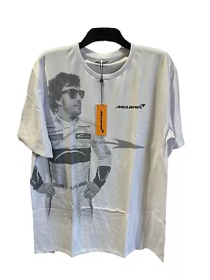 McLaren F1 Fernando Alonso Photo Graphic T Shirt Top Mens Size XS • £2.99