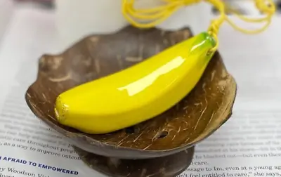 Banana  4 Holes Novelty Pendant Ceramic Ocarina. Great Gift! • $24.95