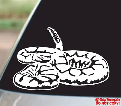 RATTLESNAKE Vinyl Decal Sticker Car Window Wall Bumper SNAKE REPTILE ANIMAL JDM • $2.99