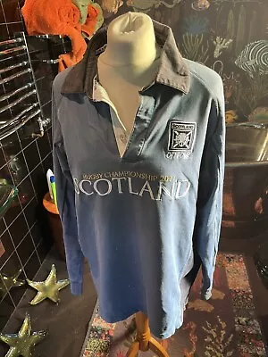 MENS SCOTLAND RUGBY On Tour Rugby SHIRT XL Worn CONDITION OVERSIZED • £9.99